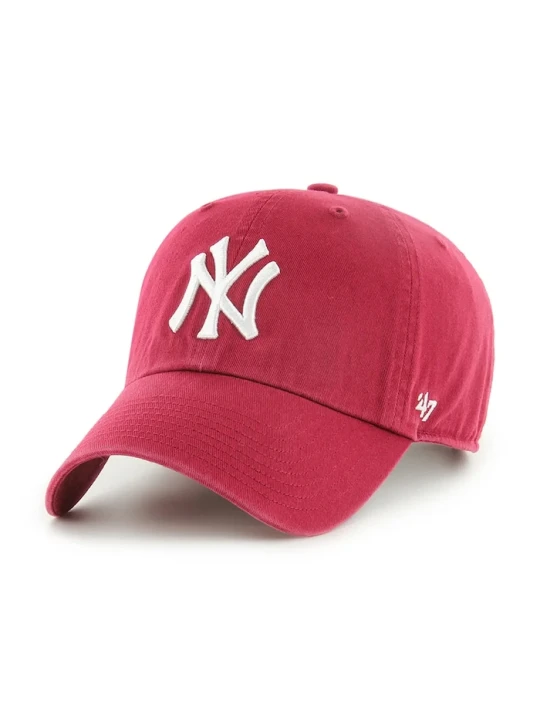 Zdjęcie produktu 47 brand czapka z daszkiem bawełniana MLB New York Yankees różowy
