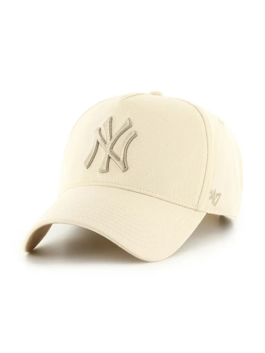 Zdjęcie produktu 47 brand czapka z daszkiem bawełniana MLB New York Yankees beżowy