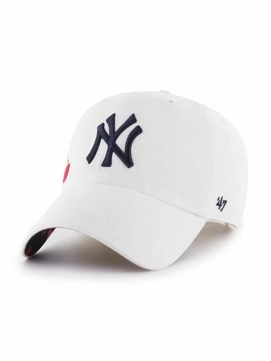 Zdjęcie produktu 47 brand czapka z daszkiem bawełniana MLB New York Yankees biały