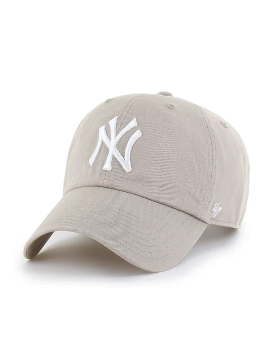 Zdjęcie produktu 47 brand czapka z daszkiem bawełniana MLB New York Yankees beżowy