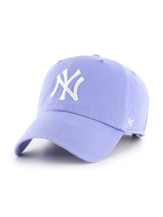 Zdjęcie produktu 47 brand czapka z daszkiem bawełniana MLB New York Yankees fioletowy