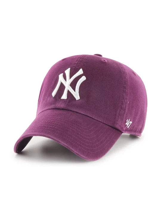Zdjęcie produktu 47 brand czapka z daszkiem bawełniana MLB New York Yankees fioletowy