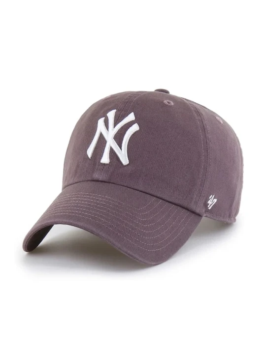 Zdjęcie produktu 47 brand czapka z daszkiem bawełniana MLB New York Yankees fioletowy
