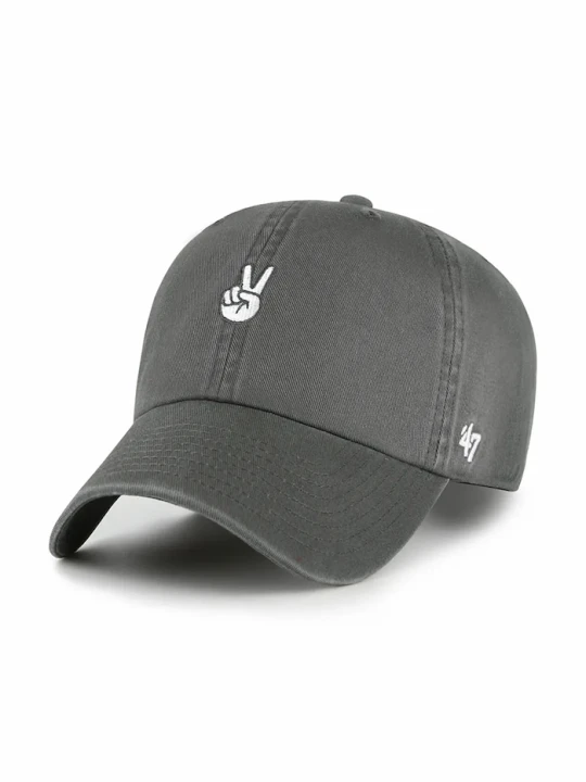 Zdjęcie produktu 47 brand czapka z daszkiem bawełniana Peace Base Runner Icon szary