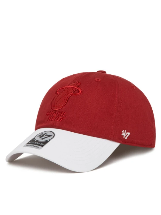 Zdjęcie produktu 47 Brand Czapka z daszkiem NBA Miami Heat '47 x Tommy Hilfiger Courtside '47 Clean Up THCCU236GWL Czerwony