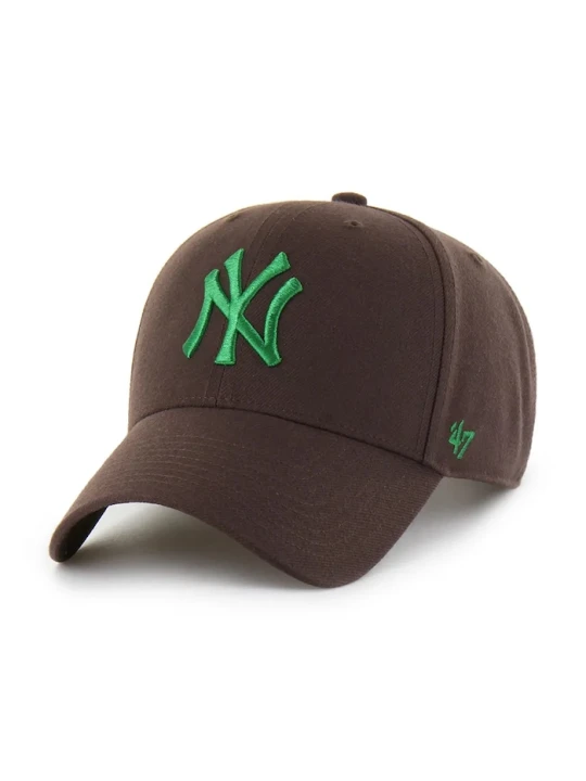 Zdjęcie produktu 47 brand czapka z daszkiem z dodatkiem wełny MLB New York Yankees brązowy