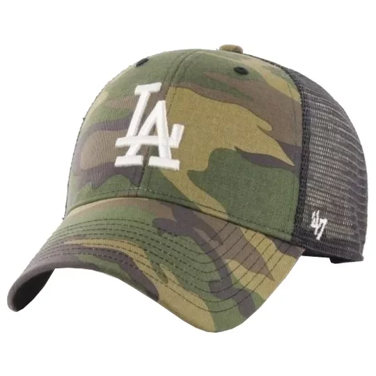 Zdjęcie produktu 47 Brand Los Angeles Dodgers Branson Cap B-CBRAN12GWP-CMD, Męskie, Zielone, czapki z daszkiem, bawełna, rozmiar: One size