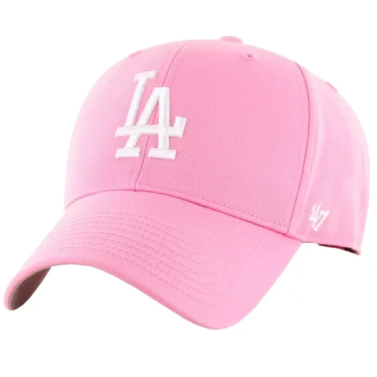 Zdjęcie produktu 47 Brand MLB Los Angeles Dodgers Jr Cap B-RAC12CTP-RSA-KID, Dla dziewczynki, Różowe, czapki z daszkiem, akryl, rozmiar: One size