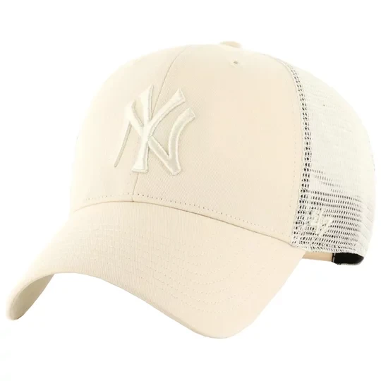 Zdjęcie produktu 47 Brand MLB New York Yankees Branson Cap B-BRANS17CTP-NT, Unisex, Beżowe, czapki z daszkiem, poliester, rozmiar: One size