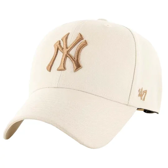 Zdjęcie produktu 47 Brand MLB New York Yankees Cap B-MVPSP17WBP-NTU, Męskie, Beżowe, czapki z daszkiem, akryl, rozmiar: One size