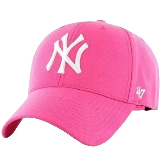 Zdjęcie produktu 47 Brand MLB New York Yankees Kids Cap B-RAC17CTP-RSA, Dla dziewczynki, Różowe, czapki z daszkiem, akryl, rozmiar: One size