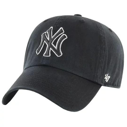 Zdjęcie produktu 47 Brand New York Yankees MLB Clean Up Cap B-NLRGW17GWS-BKA, Unisex, Czarne, czapki z daszkiem, bawełna, rozmiar: One size