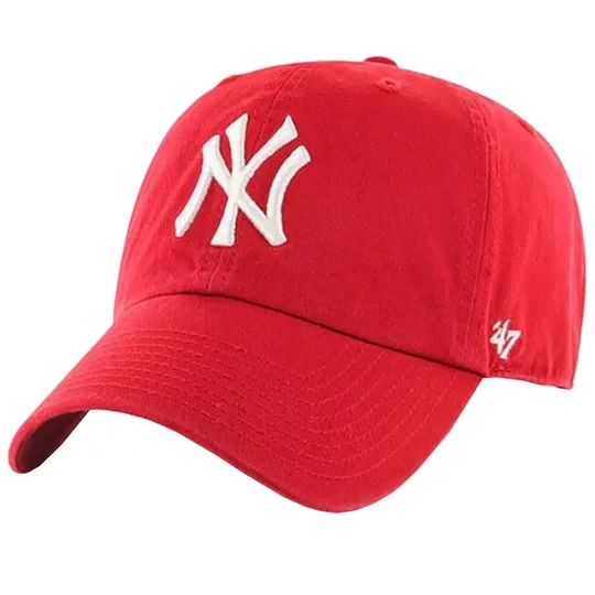 Zdjęcie produktu 47 Brand New York Yankees MLB Clean Up Cap B-RGW17GWS-RD, Męskie, Czerwone, czapki z daszkiem, bawełna, rozmiar: One size