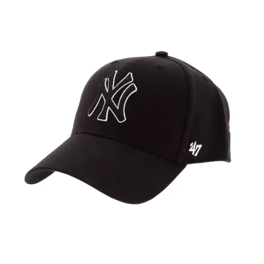 Zdjęcie produktu 47 Brand New York Yankees MVP Cap B-MVPSP17WBP-BKC, Unisex, Czarne, czapki z daszkiem, akryl, rozmiar: One size