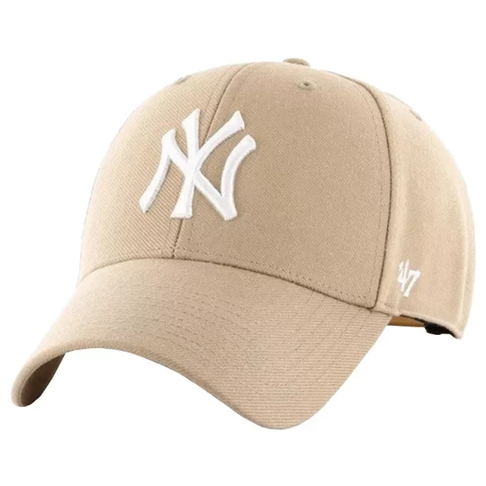 Zdjęcie produktu 47 Brand New York Yankees MVP Cap B-MVPSP17WBP-KH, Męskie, Beżowe, czapki z daszkiem, akryl, rozmiar: One size