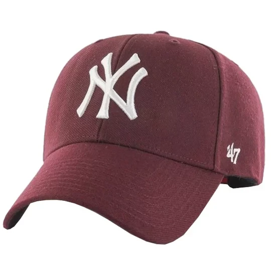 Zdjęcie produktu 47 Brand New York Yankees MVP Cap B-MVPSP17WBP-KM, Unisex, Bordowe, czapki z daszkiem, akryl, rozmiar: One size