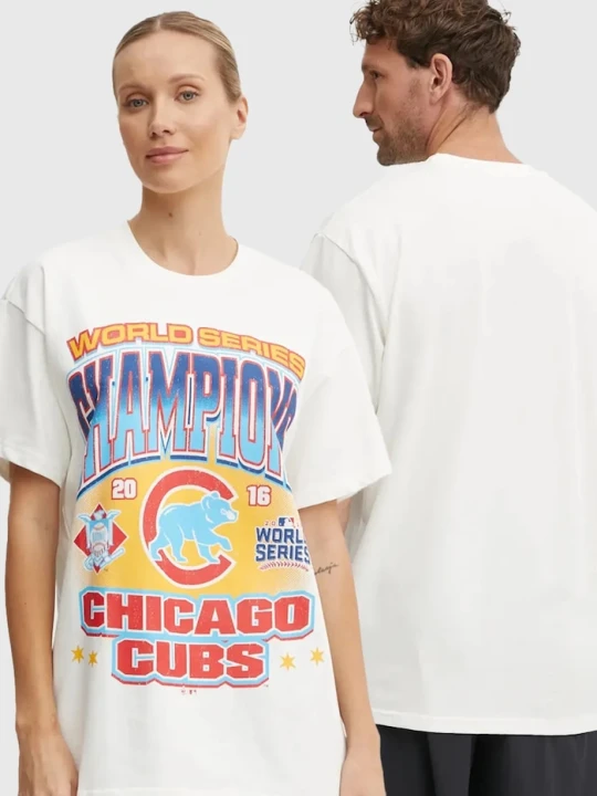 Zdjęcie produktu 47 brand t-shirt bawełniany MLB Chicago Cubs beżowy