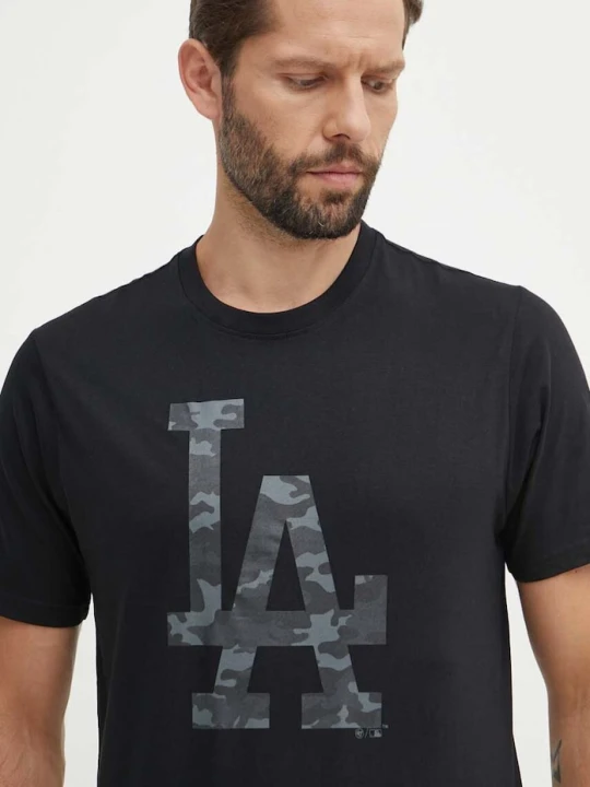 Zdjęcie produktu 47 brand t-shirt bawełniany MLB Los Angeles Dodgers czarny