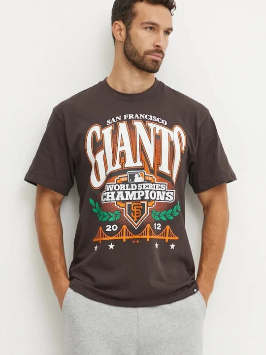 Zdjęcie produktu 47 brand t-shirt bawełniany MLB San Francisco Giants szary