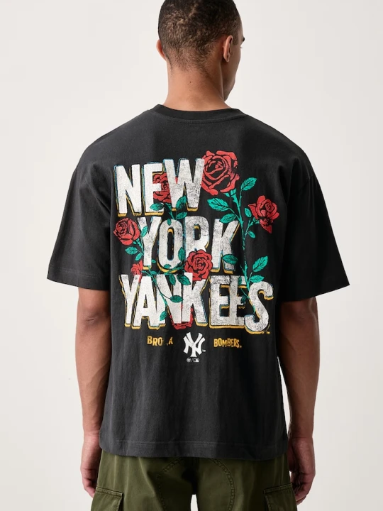 Zdjęcie produktu 47 brand T-shirt męski bawełniany MLB New York Yankees czarny