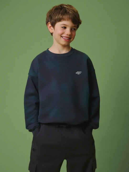 Zdjęcie produktu 4F Bluza dresowa loose bez kaptura chłopięca - granatowa 146 / 152 (10-12 lat)