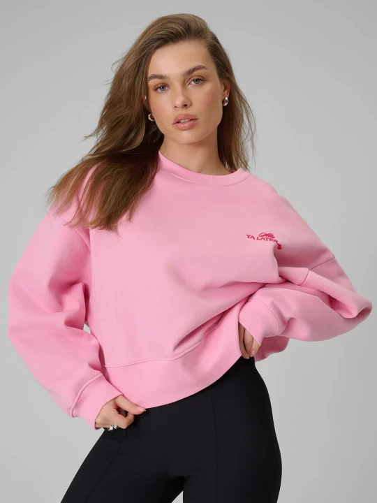 Zdjęcie produktu 4F Bluza dresowa loose bez kaptura damska - różowa S