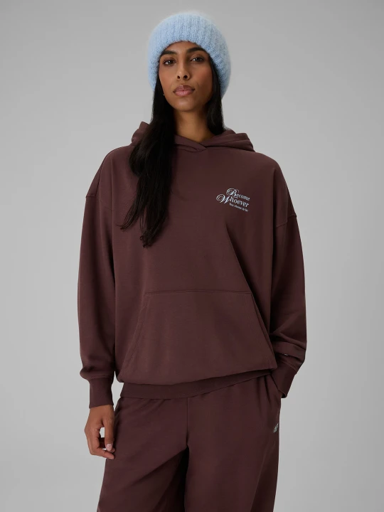 Zdjęcie produktu 4F Bluza dresowa loose z kapturem damska - brązowa L