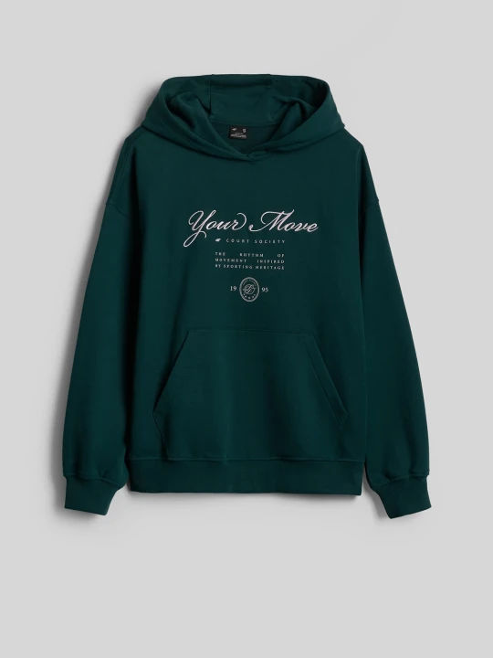 Zdjęcie produktu 4F Bluza dresowa loose z kapturem damska - zielona L