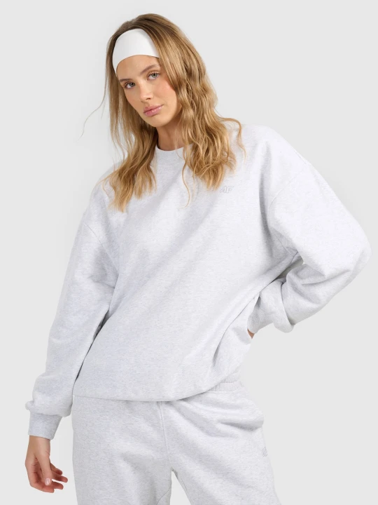Zdjęcie produktu 4F Bluza dresowa nierozpinana bez kaptura damska - szara L