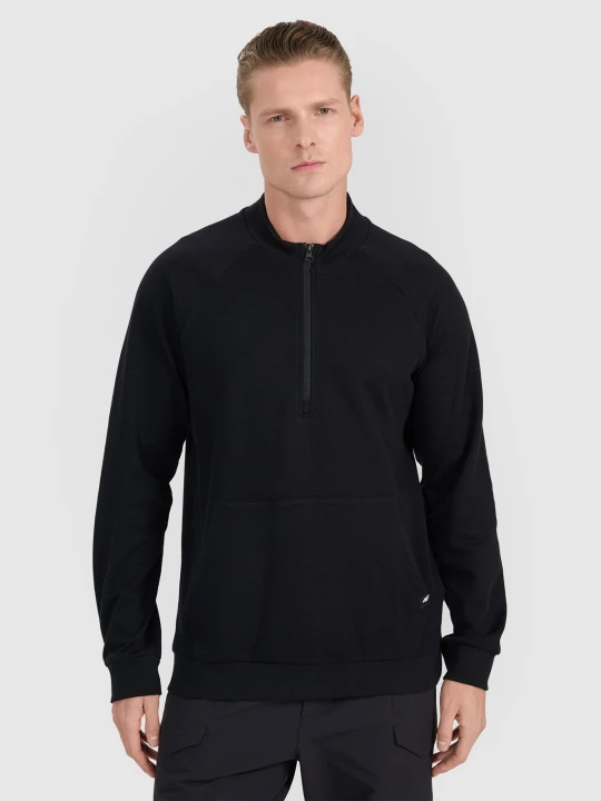 Zdjęcie produktu 4F Bluza dresowa nierozpinana bez kaptura męska - czarna S