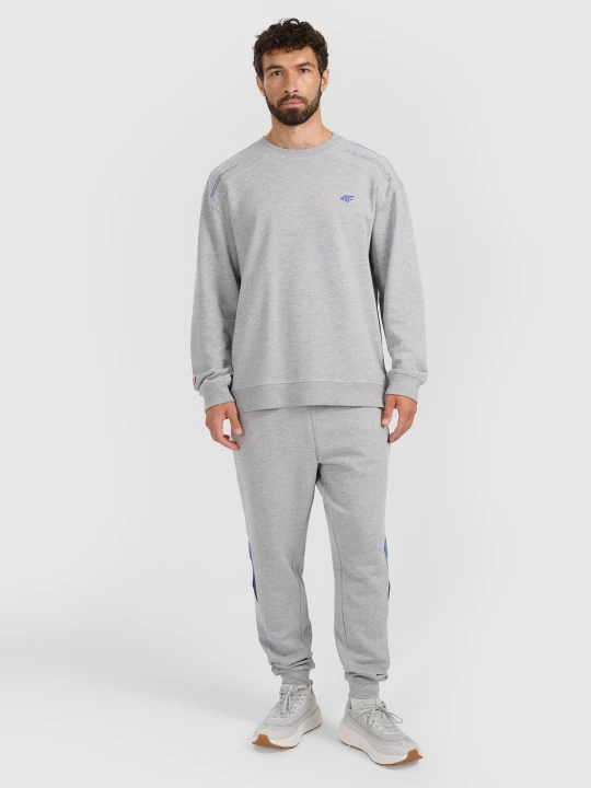 Zdjęcie produktu 4F Bluza dresowa nierozpinana bez kaptura męska - szara XXL