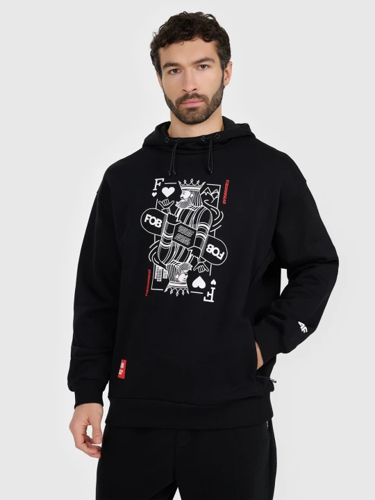 Zdjęcie produktu 4F Bluza dresowa nierozpinana z kapturem męska - czarna S