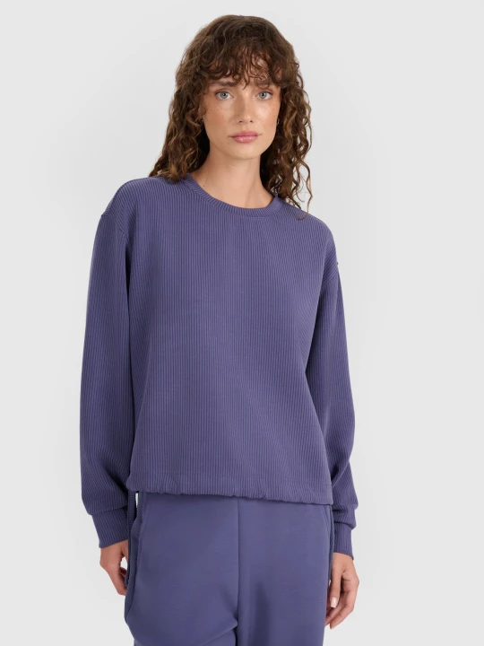Zdjęcie produktu 4F Bluza dresowa nierozpinana z modalem damska - granatowa XS