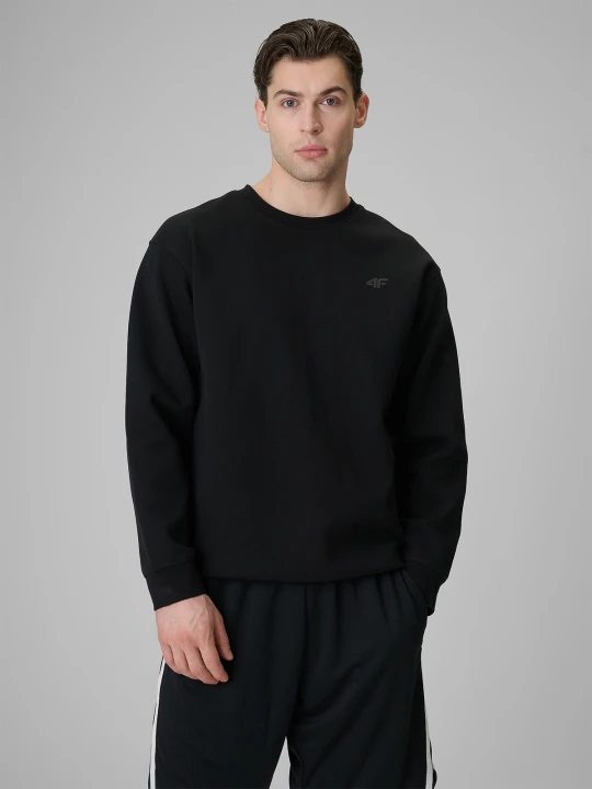 Zdjęcie produktu 4F Bluza dresowa regular bez kaptura męska - czarna M