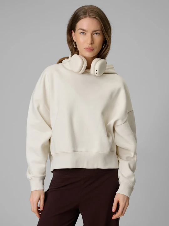 Zdjęcie produktu 4F Bluza dresowa regular z kapturem damska - biała XS