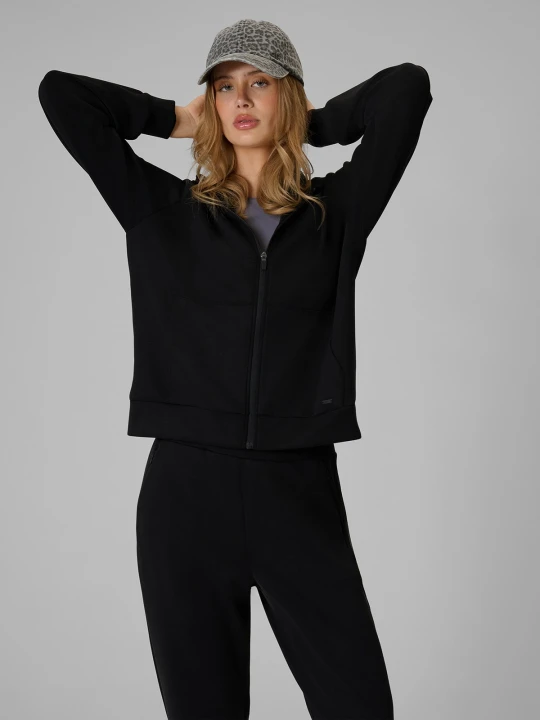 Zdjęcie produktu 4F Bluza dresowa regular z kapturem damska - czarna L