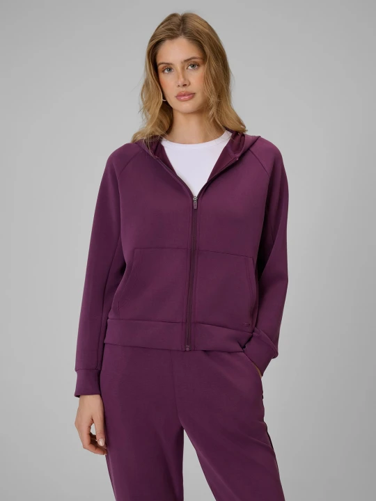 Zdjęcie produktu 4F Bluza dresowa regular z kapturem damska - fioletowa S
