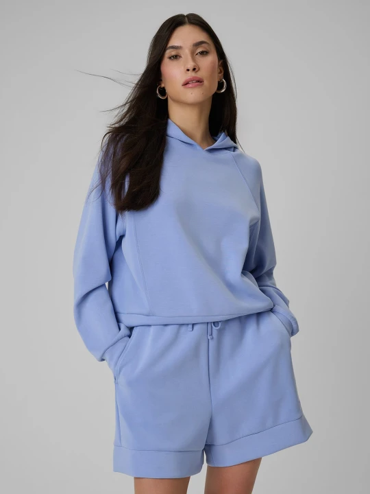 Zdjęcie produktu 4F Bluza dresowa regular z kapturem damska - granatowa XS