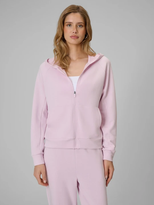 Zdjęcie produktu 4F Bluza dresowa regular z kapturem damska - różowa XL