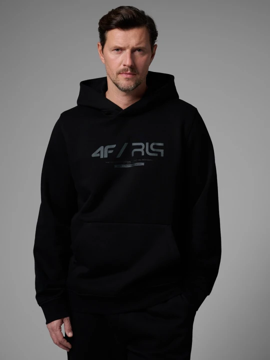 Zdjęcie produktu 4F Bluza dresowa regular z kapturem męska 4F x Robert Lewandowski - czarna XXL