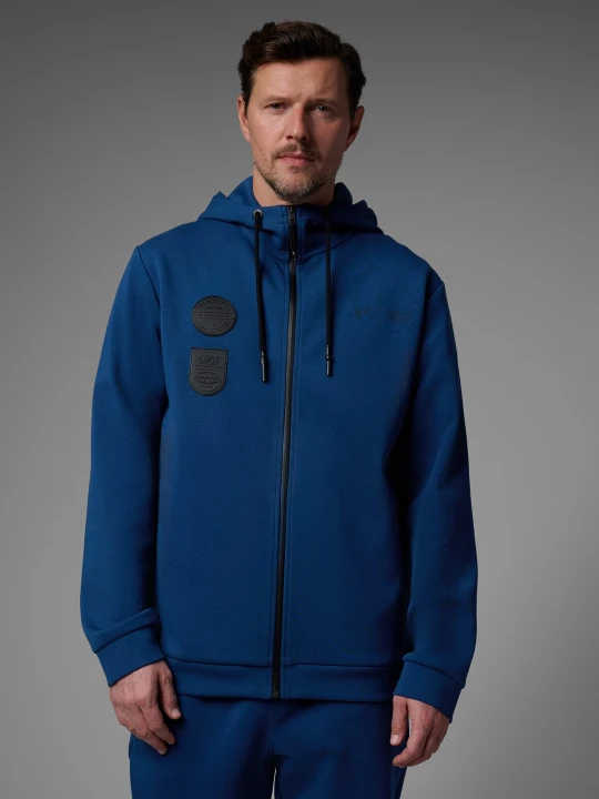 Zdjęcie produktu 4F Bluza dresowa regular z kapturem męska 4F x Robert Lewandowski - granatowa XL