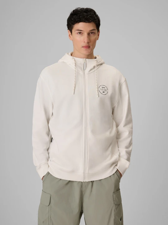 Zdjęcie produktu 4F Bluza dresowa regular z kapturem męska - biała M