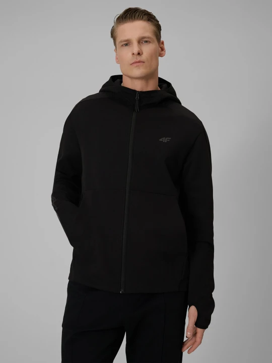 Zdjęcie produktu 4F Bluza dresowa regular z kapturem męska - czarna L