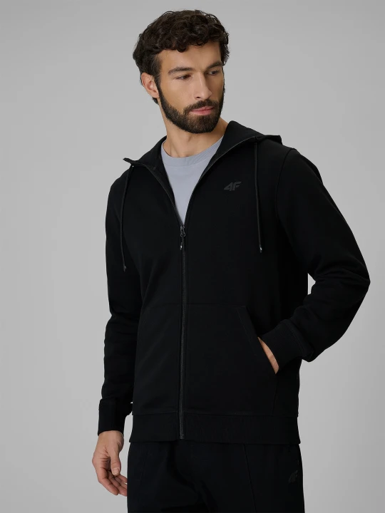 Zdjęcie produktu 4F Bluza dresowa regular z kapturem męska - czarna XL
