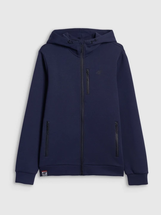 Zdjęcie produktu 4F Bluza dresowa regular z kapturem męska - granatowa M