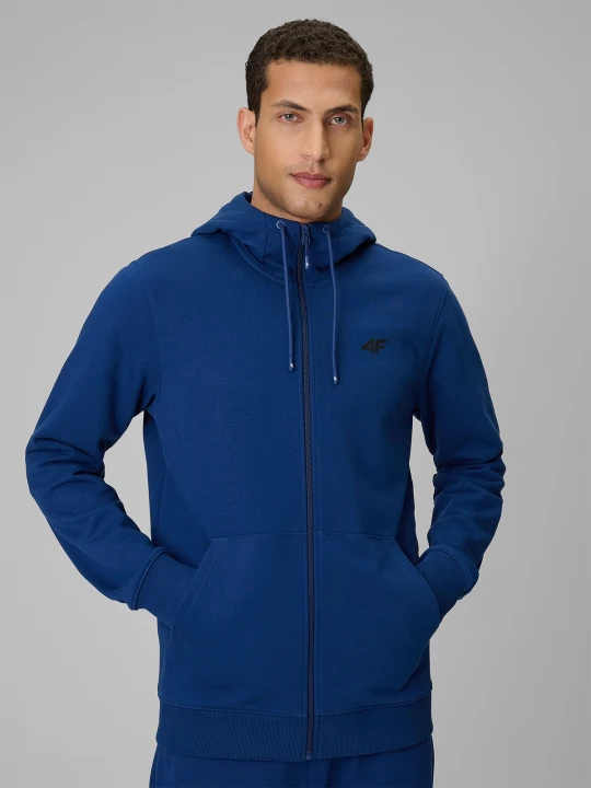 Zdjęcie produktu 4F Bluza dresowa regular z kapturem męska - granatowa M