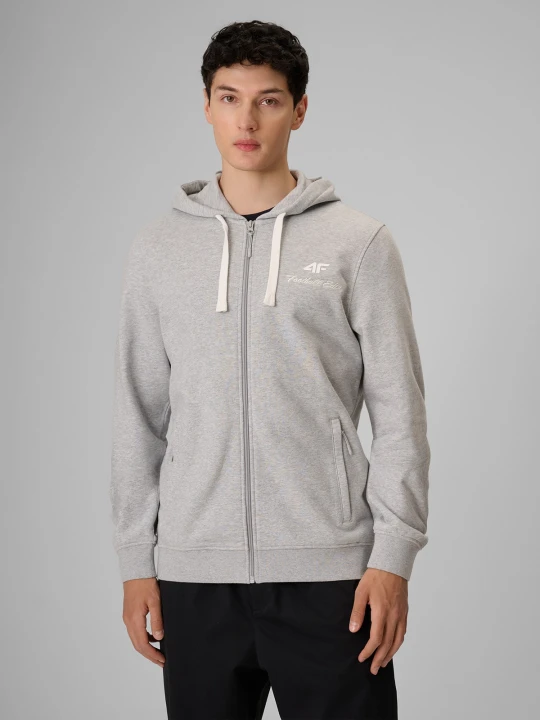Zdjęcie produktu 4F Bluza dresowa regular z kapturem męska - szara XXL
