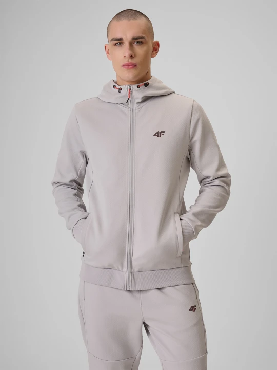 Zdjęcie produktu 4F Bluza dresowa regular z kapturem męska - szara XXL