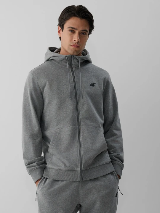 Zdjęcie produktu 4F Bluza dresowa regular z kapturem męska - szara M