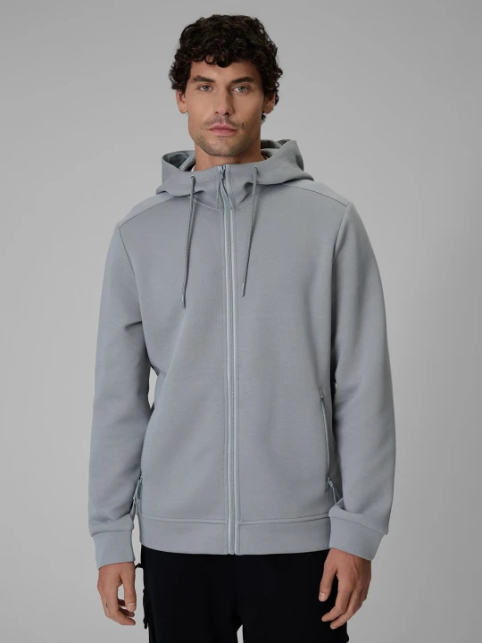Zdjęcie produktu 4F Bluza dresowa regular z kapturem męska - szara L